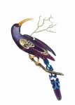 Cartaz de arte vintage de pássaro