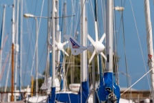 Wind Turbine On A Boat