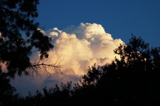 Wispy Cloud Smudges In A Blue Sky