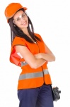 Woman In High Visibility Vest