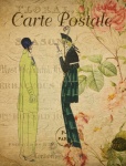 Carte poștală de modă vintage pentru fem