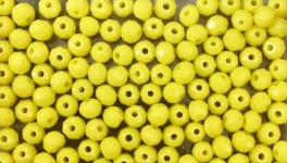 Perles de verre en cristal jaune