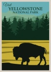 Plakat podróżny Yellowstone, Wyoming