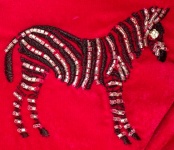 Zebra Embroidery On Fabric