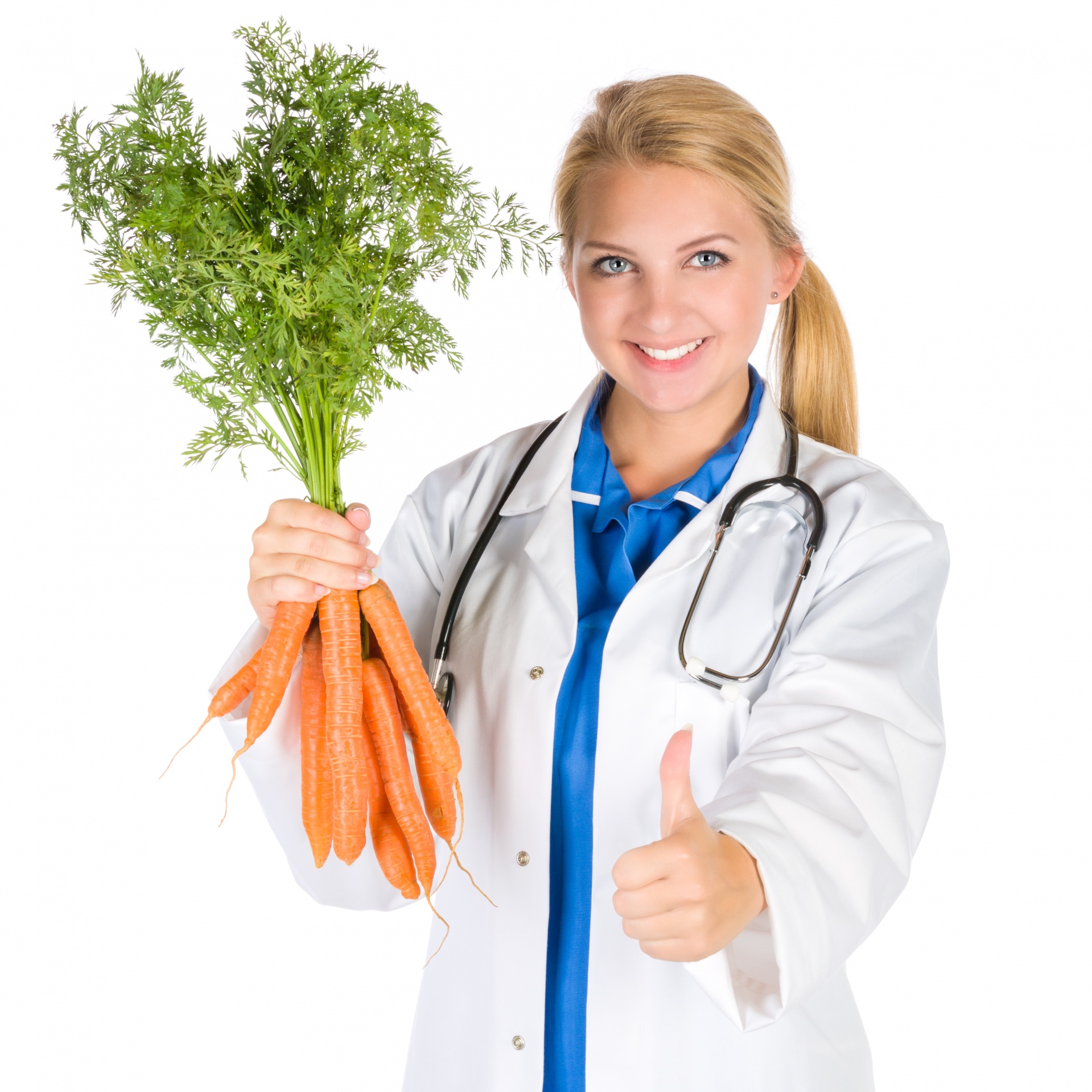 Doctor Holding Carrots