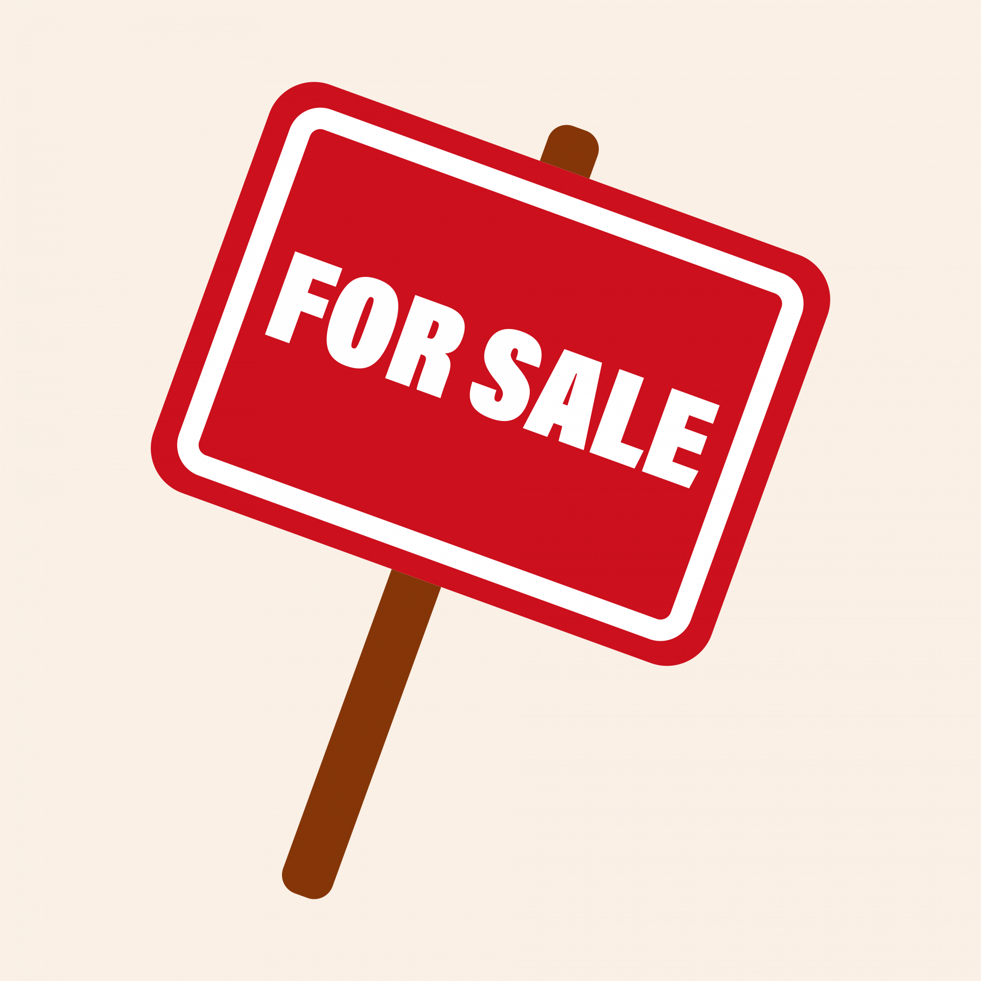 Red Estate Sign House For Sale Stock Illustration Illustration Of Loan Real 34893696