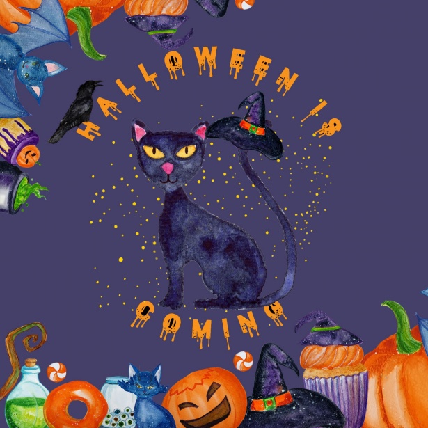 Halloween Cat Art Poster Free Stock Photo - Public Domain Pictures