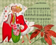 Cartel de Navidad retro vintage 1950