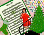 Retro retro vánoční plakát z roku 1950