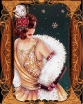 Art Deco karácsonyi nő