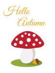 Herbst-Pilz-niedliche Illustration