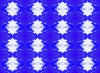 Blue & white diamond repeat pattern