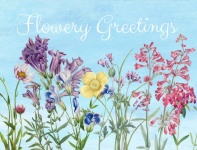 Cartão postal vintage com flores