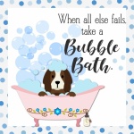 Perro de baño de burbujas