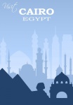 Káhira, Egypt Cestovní plakát