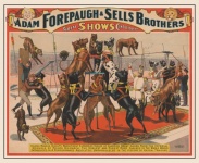 Poster vintage di cani da circo