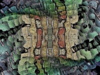 Verzerrter Kaleidoskop-Hintergrund