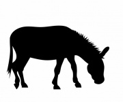 Donkey Black Silhouette Clipart