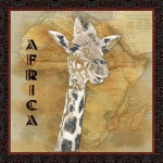 Zsiráf Afrika utazási poszter