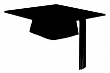 Graduation, casquette, silhouette Clipar