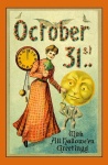 Cartão vintage de halloween