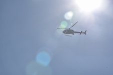 Helicopter in Sky Above