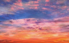 Foto do pôr do sol das nuvens do céu