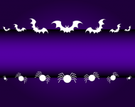 Bannière Halloween violet