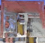 Abstract grunge storefront