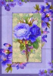 Vintage-Blumenplakat