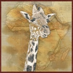 Poster di viaggio giraffa Africa