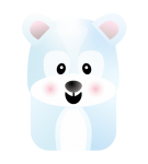 Słodka kreskówka niedźwiedzia polarnego