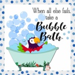Papouščí bublinková koupel