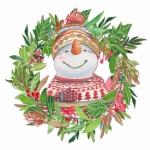 Snowman Christmas Wreath