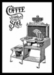 Vintage Stove with Coffee Pot
