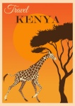Kenia, Afrika Reiseplakat