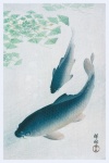 Arte vintage de carpa koi