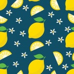 Fond de motif de fruits au citron