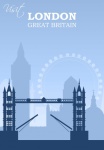 Londýn, Anglie Cestovní plakát
