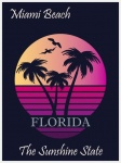 Cartaz de viagens para Miami na Flórida
