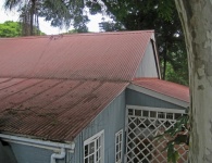 Old house with corrugated iron roof