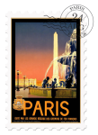 Postal de viagens vintage em Paris