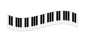 Zongora billentyűzet clipart illusztráci