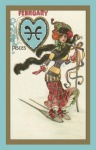 Signe du zodiaque vintage Poissons