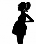 Clipart de silhouette de femme enceinte