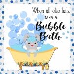 Baño de burbujas de conejo