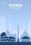 Cartel de viaje de Roma, Italia