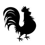 Clipart de silhouette de coq