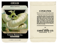 Paquete de semillas de cebollas vintage