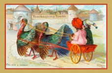 Thanksgiving vintage kunstkaart
